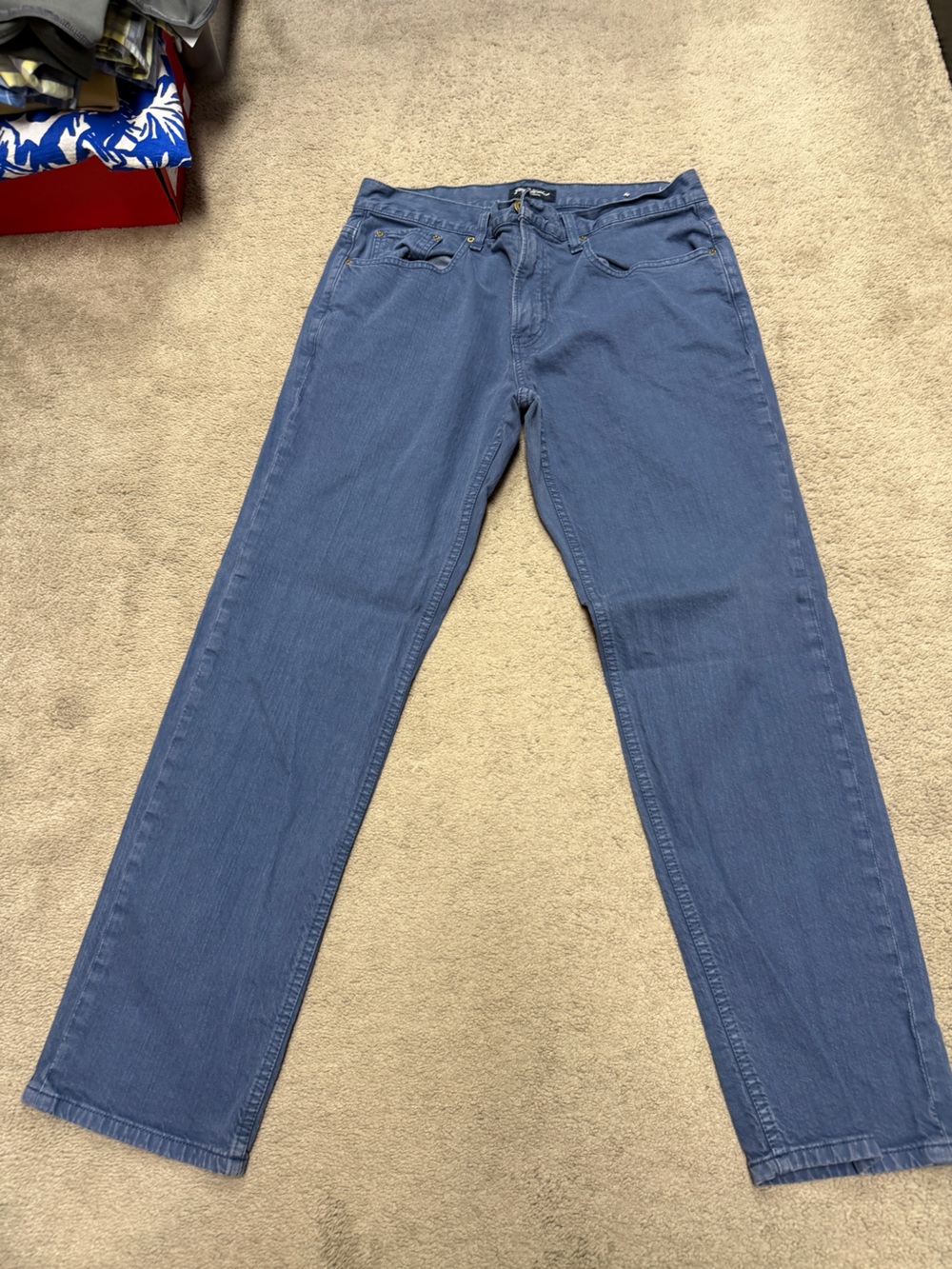 Men's Straight Jeans in Blue - Unbranded